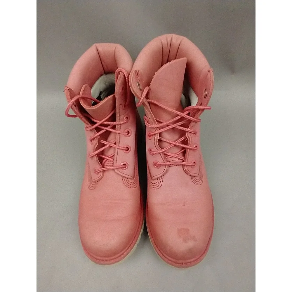 Timberland Pink Leather Women's 8.5 Chukka Work Boots Primaloft Waterproof VGC - Picture 9 of 14